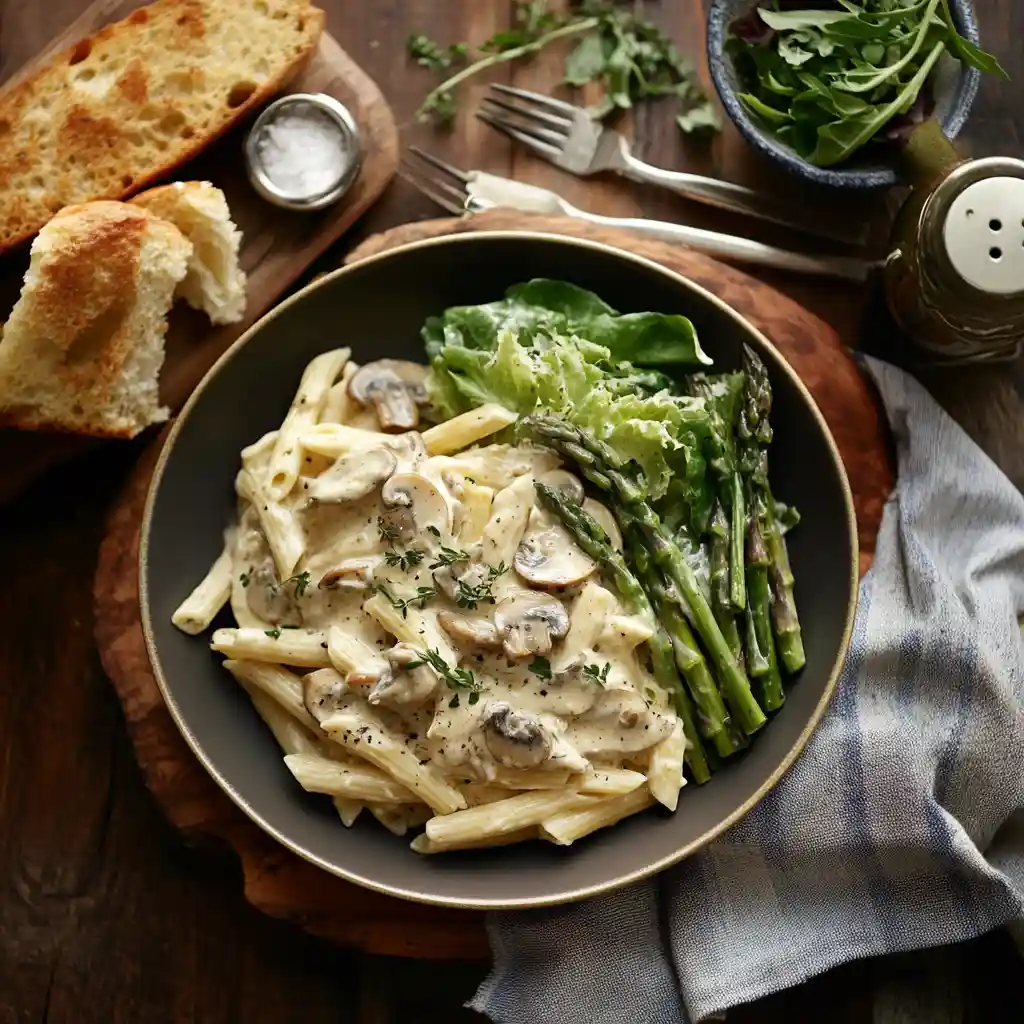 Creamy Mushroom and Asparagus Chicken Penne – A Love Letter to Cozy Dinners