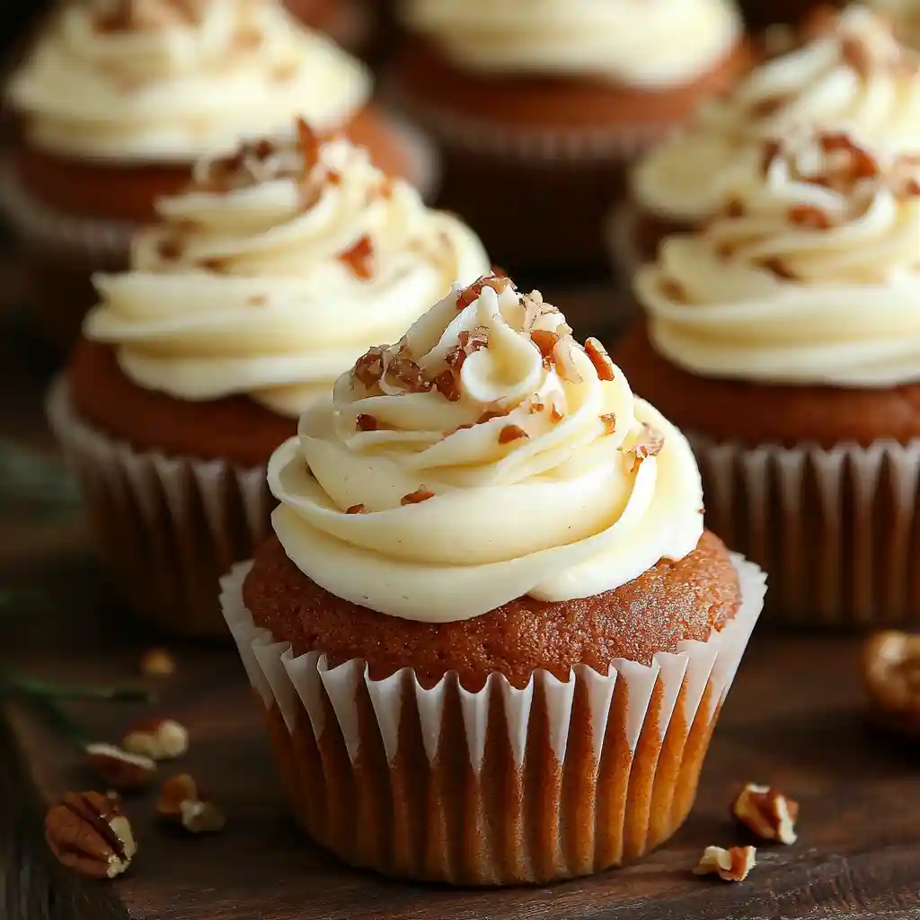 Moist & Fluffy Gluten Free Carrot Cake Cupcakes (Dairy-Free & Easy Recipe) 6 Perfectly frosted gluten-free carrot cake cupcakes