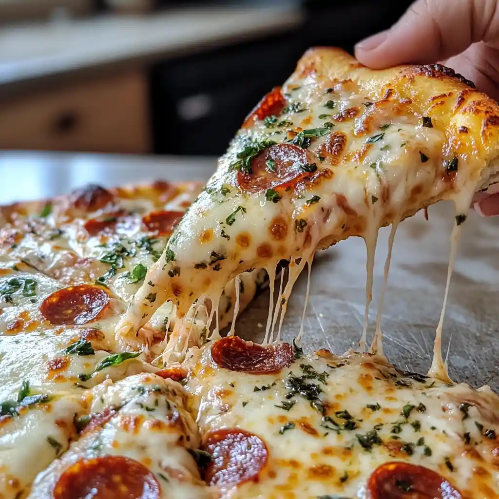 High Protein Chicken Pizza Crust: The Ultimate 180g Protein Recipe in Just 35 Minutes 4 Serving thin chicken crust pizza with melted cheese