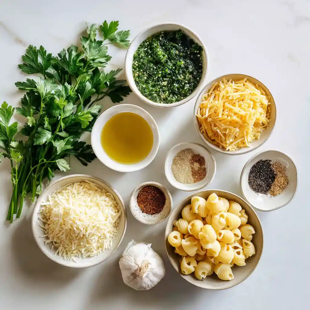Chimichurri Mac and Cheese Skillet - The Viral Flavor Bomb From TikTok 8 Ingredients for chimichurri mac & cheese skillet
