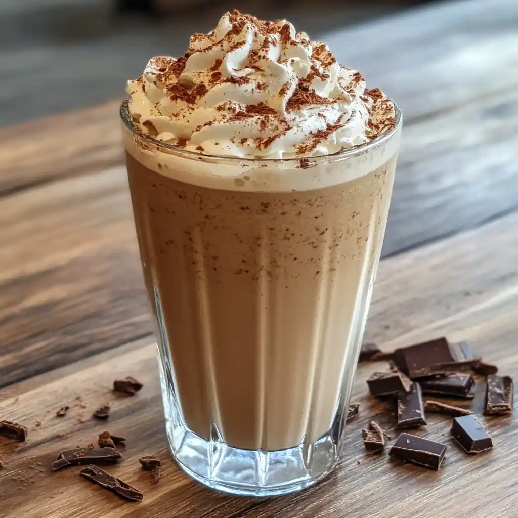 The Viral Tahini Coffee That’s Taking Over Your Feed 1 Frozen tahini coffee shake with a light sprinkle of cinnamon topping