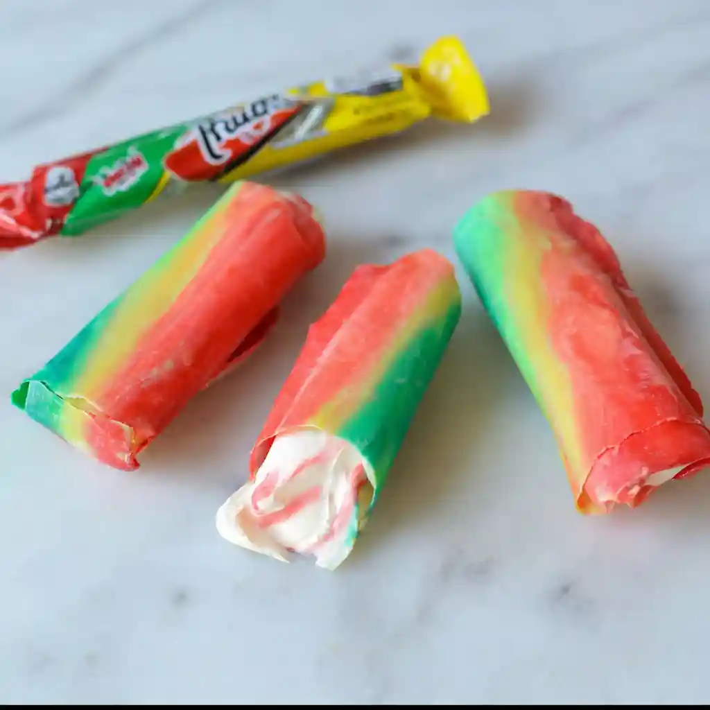Crunchy Fruit Roll-Up Ice Cream Hack Treat