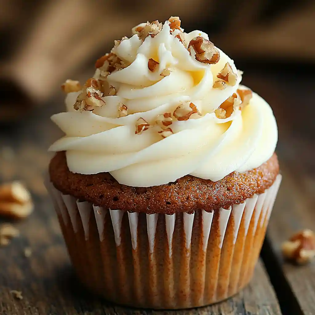 gluten free carrot cake cupcakes with frosting