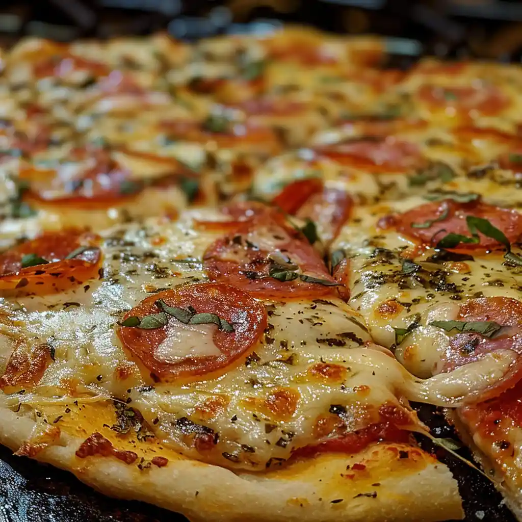 High Protein Chicken Pizza Crust: The Ultimate 180g Protein Recipe in Just 35 Minutes 6 Thin crust chicken pizza with mozzarella and pepperoni