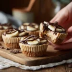Frozen peanut butter banana split cups recipe close-up
