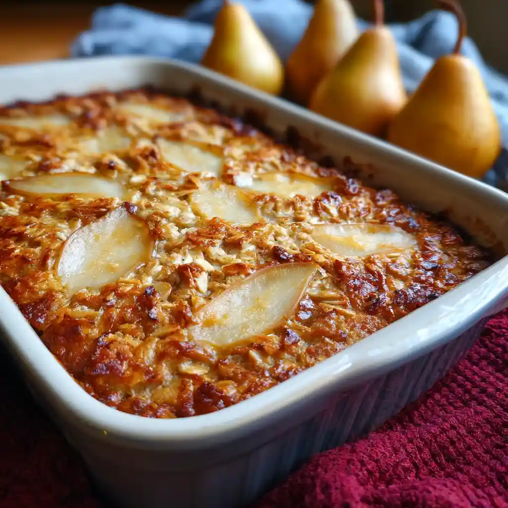 Spiced Pear Oatmeal Bake: The Coziest Fall Breakfast You’ll Love