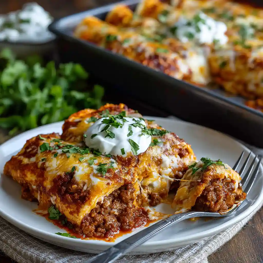 How To Make Cheesy Ground Beef Enchiladas Comfort Food Recipe 1 Cheesy ground beef enchiladas
