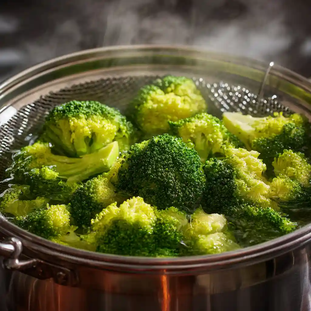 How to Make a Crunchy, Loaded Chicken and Broccoli Salad 2 blanching broccoli for loaded chicken salad
