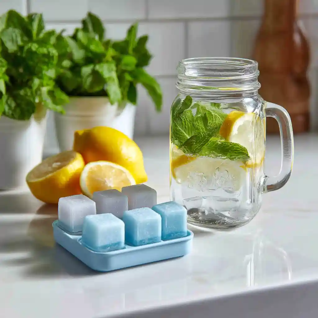 Blue Salt Trick Recipe – The Ultimate Electrolyte Boost You Need 2 Blue Salt Hydration Drink in mason jar with ice cubes