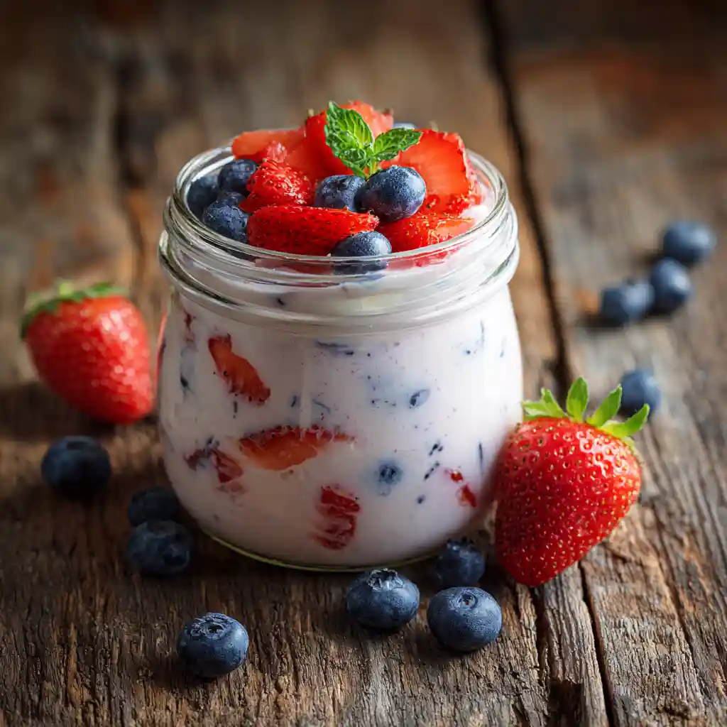 Delicious Instant Pot Flavored Yogurt Recipes with Fruit You’ll Love 1 instant pot flavored yogurt recipes with fruit in a glass jar