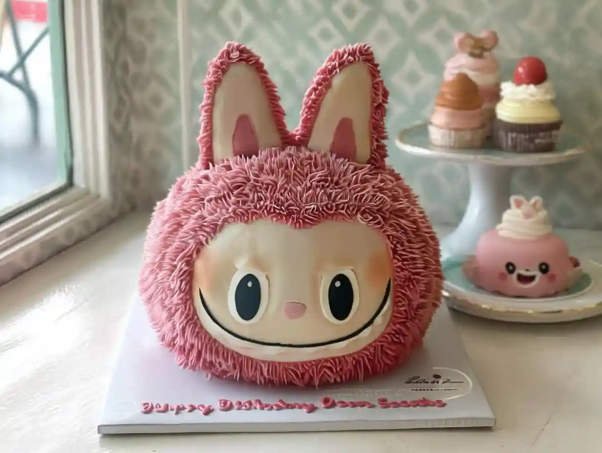 Everything You Need to Know About Labubu Cake – The Viral Dessert Craze 4 Labubu Cake with fondant topper and collectible design