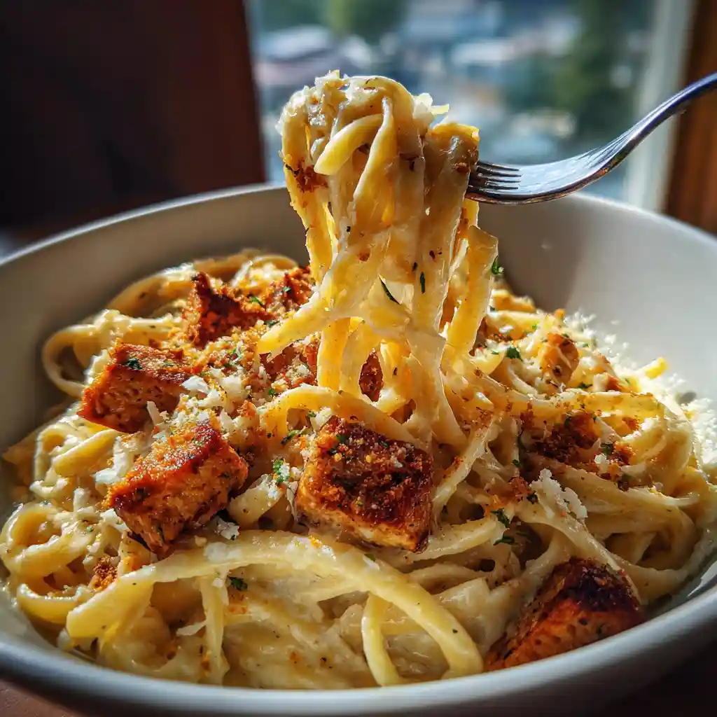 Discover Tempeh Parmesan Cheese: The Ultimate Vegan Parm You’ll Love 2 Pasta topped with tempeh parmesan cheese