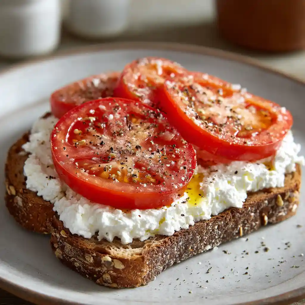 18 Lazy Day Breakfast Ideas That Are Easy, Healthy & Delicious 3 Cottage Cheese & Tomato Toast