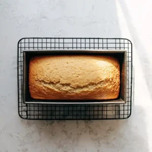 Ice Cream Bread Recipe – A Fun, Easy, and Delicious Treat 8 freshly baked ice cream bread loaf cooling in pan