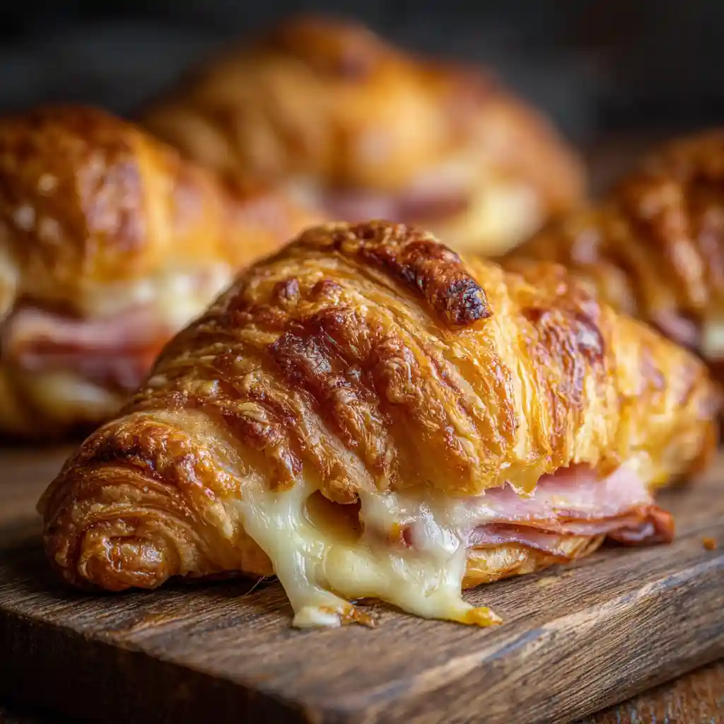 Baked Ham and Cheese Croissants – The Ultimate Flaky, Cheesy Breakfast Bake 1 Cheesy, flaky baked Ham and Cheese Croissants