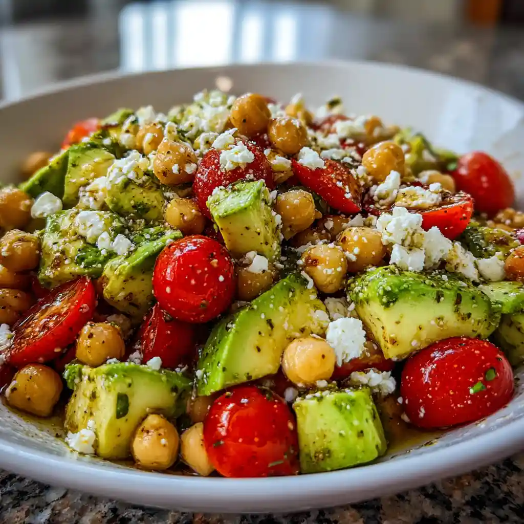 Chickpea Feta Avocado Salad – A Simple, Healthy, and Delicious Recipe 1 chickpea avocado salad