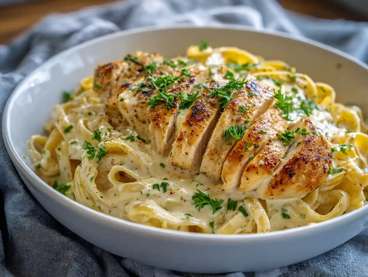 Homemade Chicken Alfredo Recipe – Creamy, Classic Comfort Food 3 homemade chicken Alfredo recipe with creamy fettuccine and chicken
