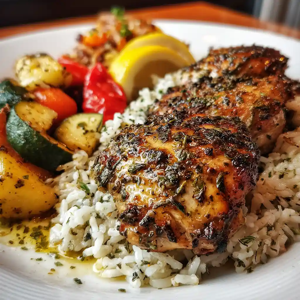 Slow Cooker Lemon Herb Chicken and Rice – Easy Comfort Food Recipe 3 lemon herb chicken and rice with vegetables