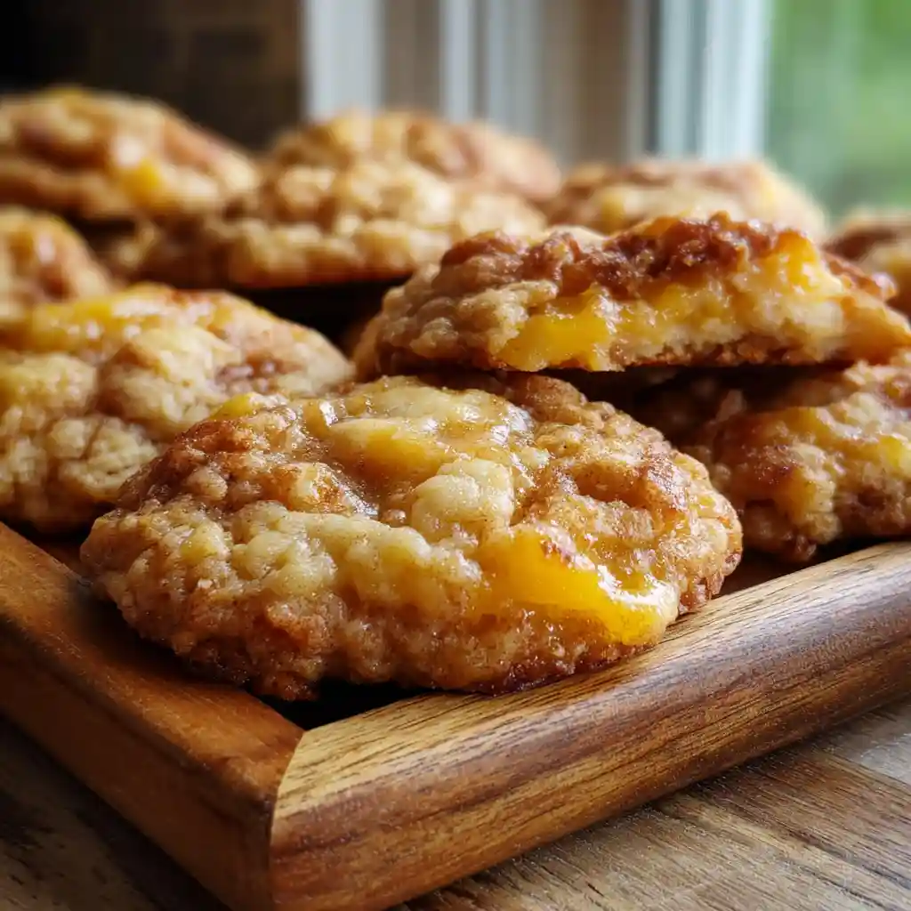 How to Make Peach Cobbler Cookies Recipe 1 freshly baked peach cobbler cookies recipe