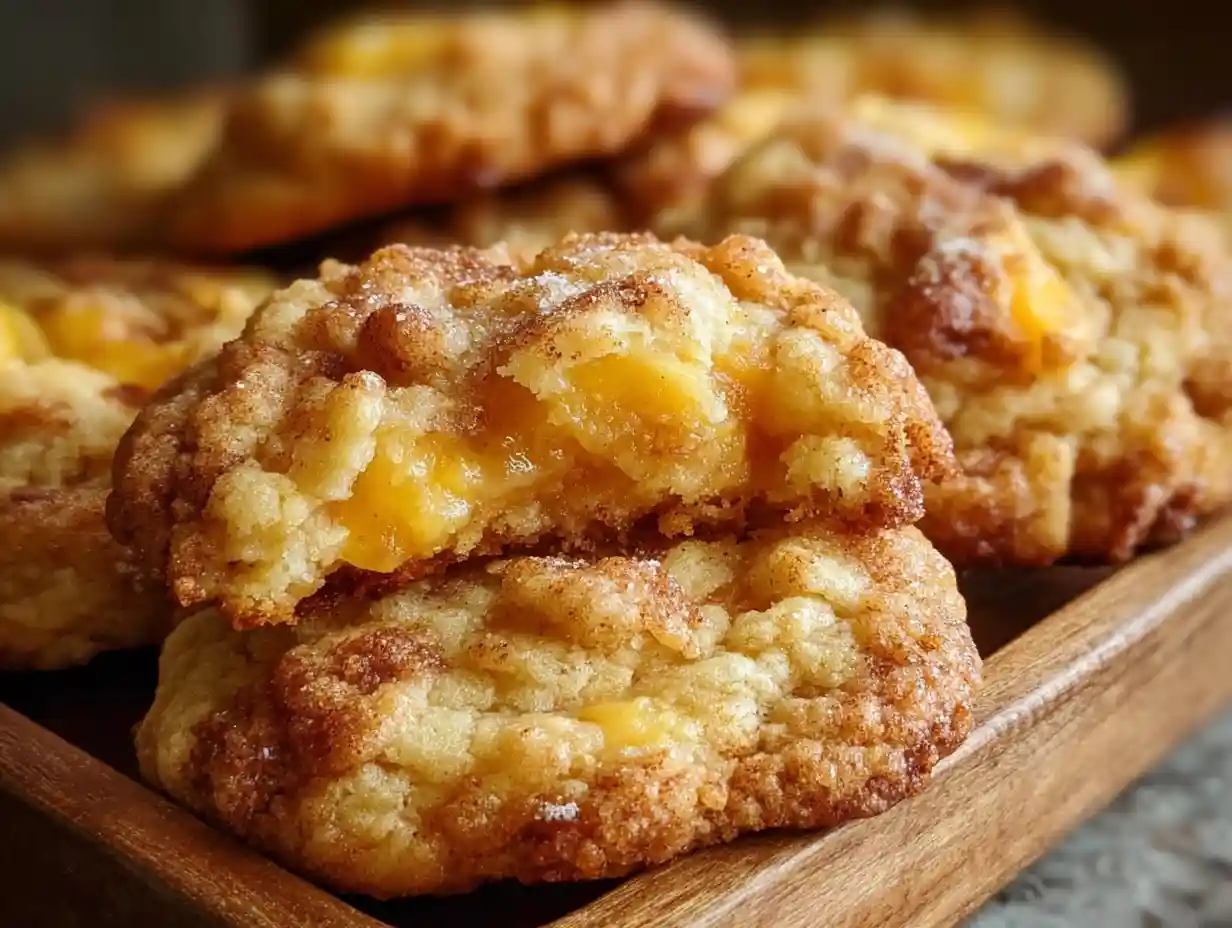 How to Make Peach Cobbler Cookies Recipe 3 Peach Cobbler Cookies Recipe fresh from oven