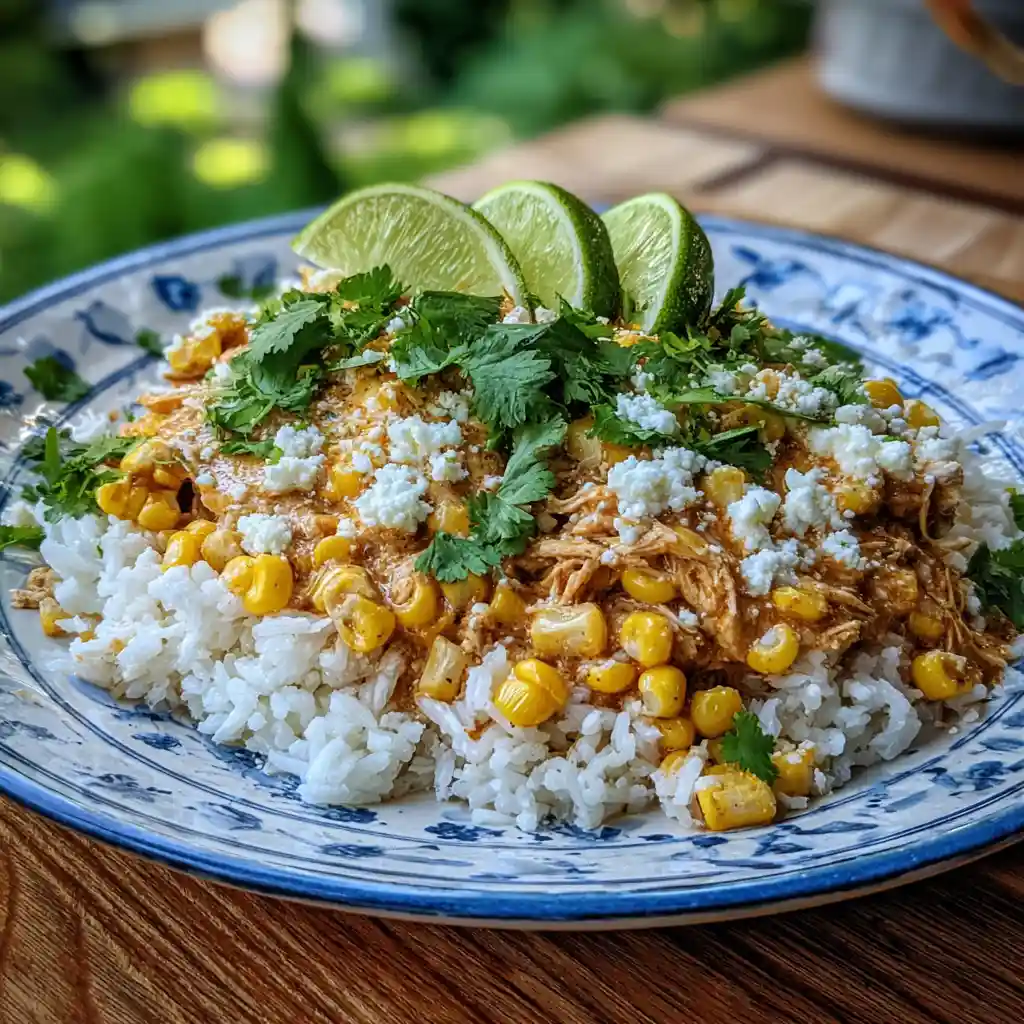 slow cooker street corn chicken