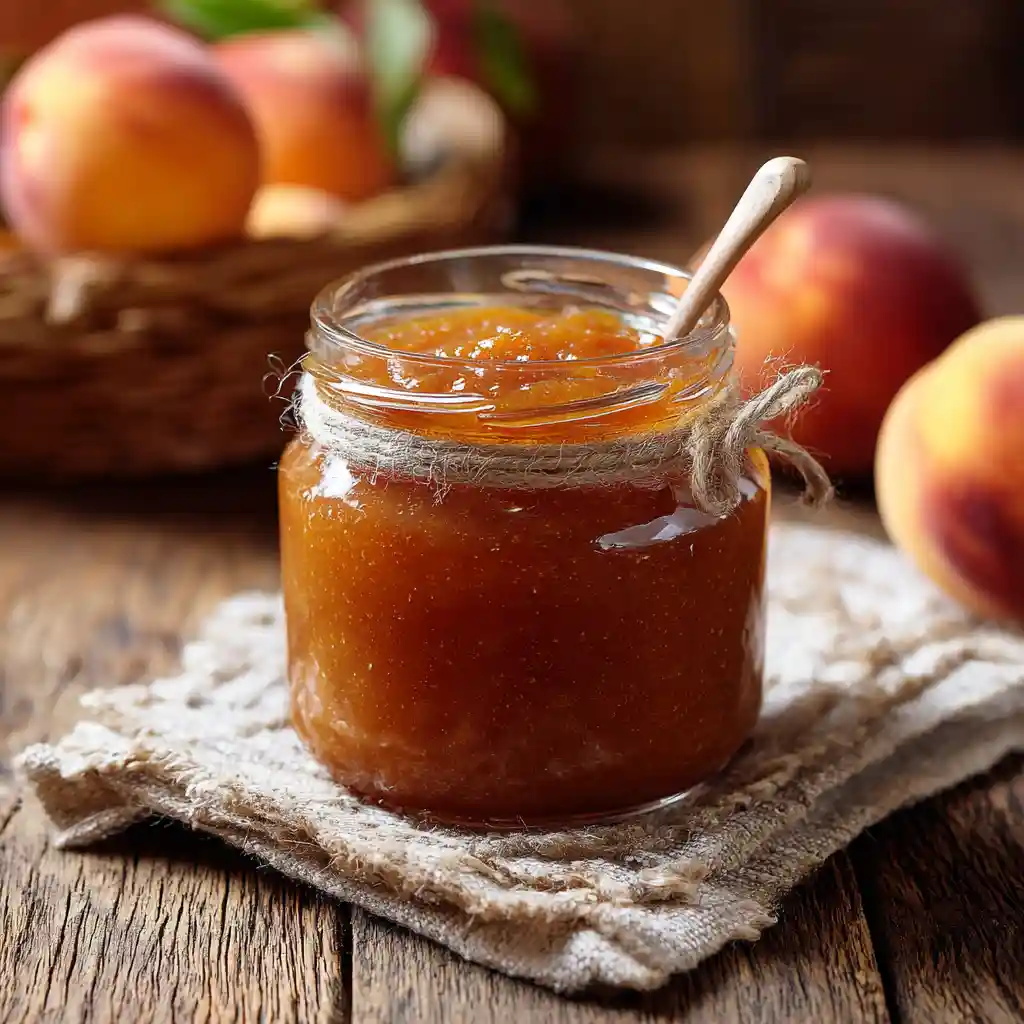 How To Make a Homemade Peach Butter 1 homemade peach butter in a ja