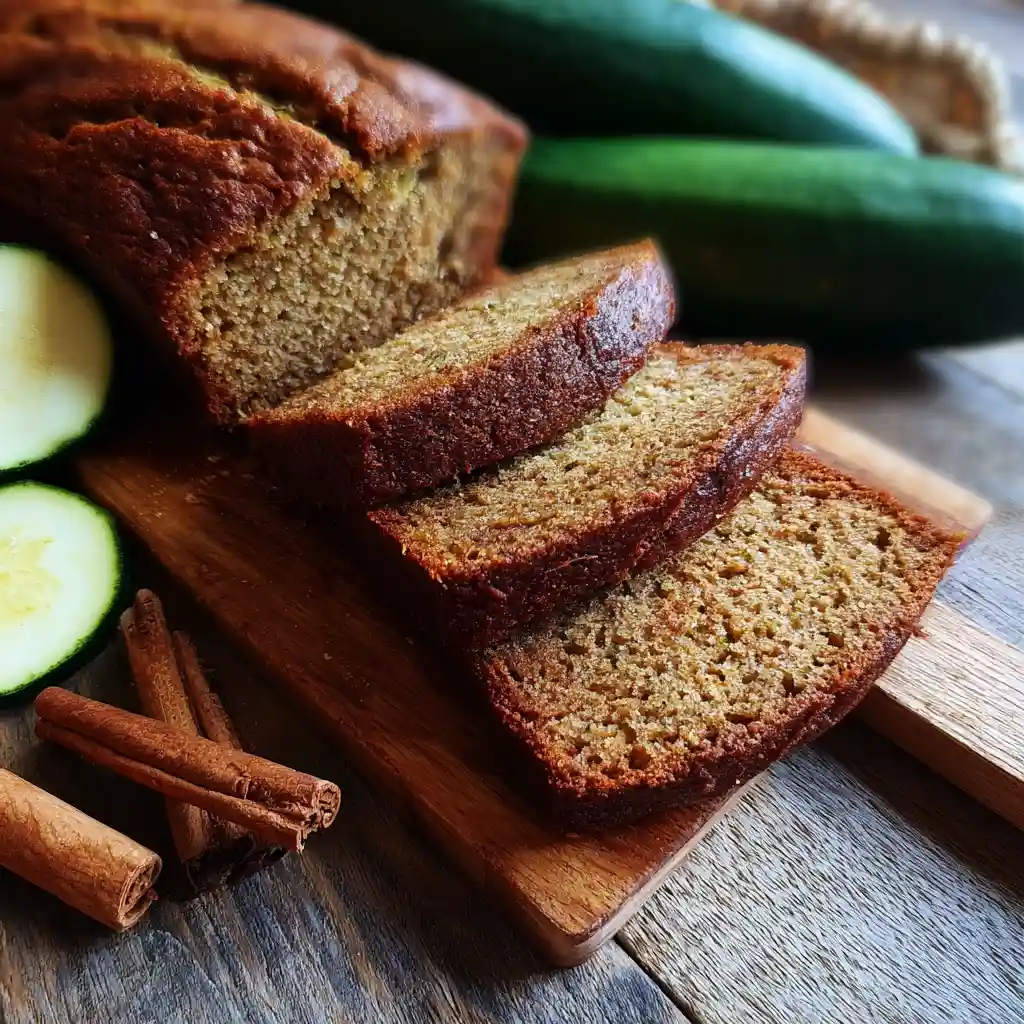 Zucchini Bread – Moist, Flavorful, and Easy to Make 1 zucchini bread loaf sliced fresh from the oven.