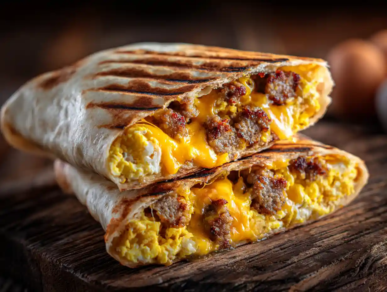 Breakfast Burrito Grilled Cheese