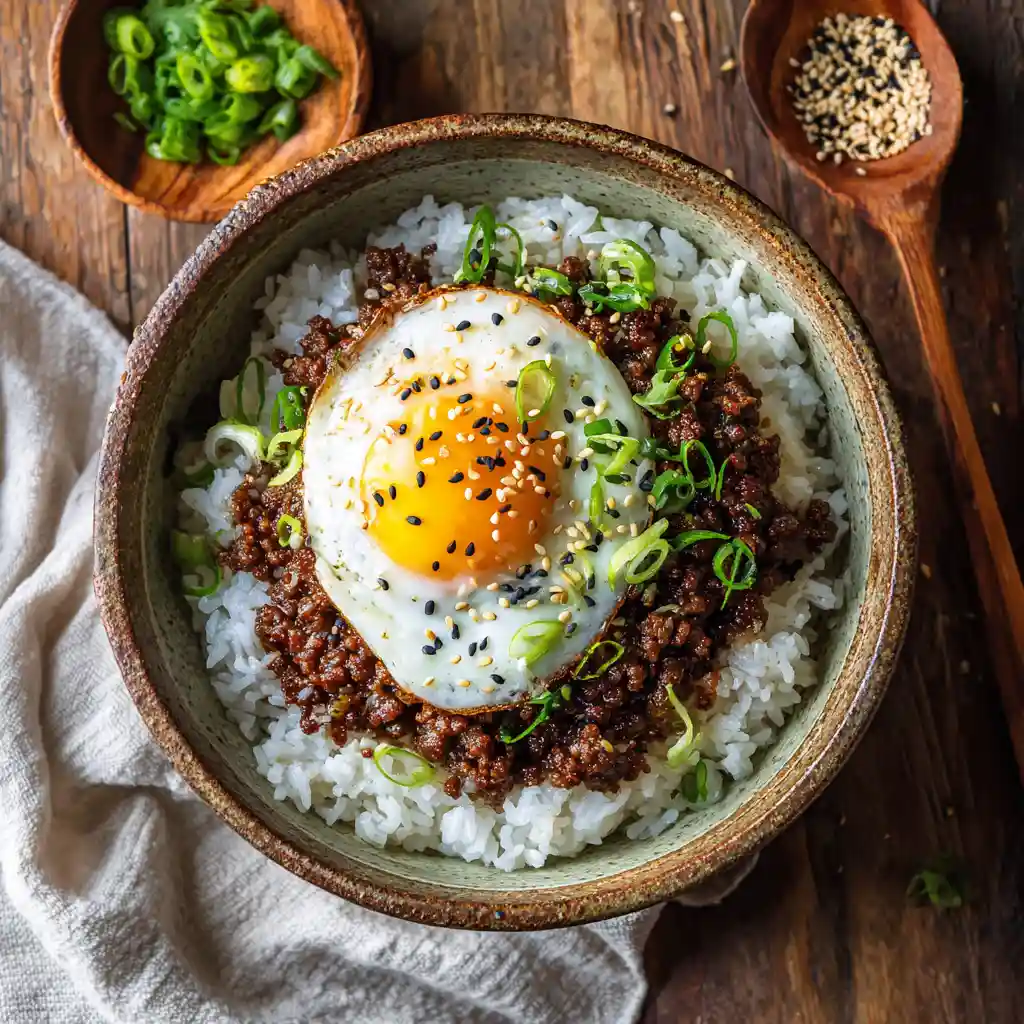 Korean Ground Beef Bowl Recipe 1 Korean Ground Beef Bowl