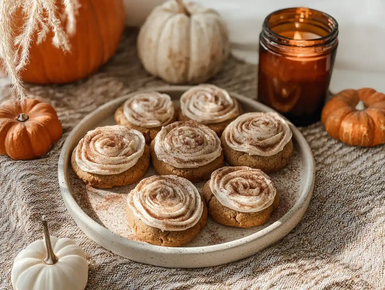 Pumpkin Cookies With Cinnamon Frosting