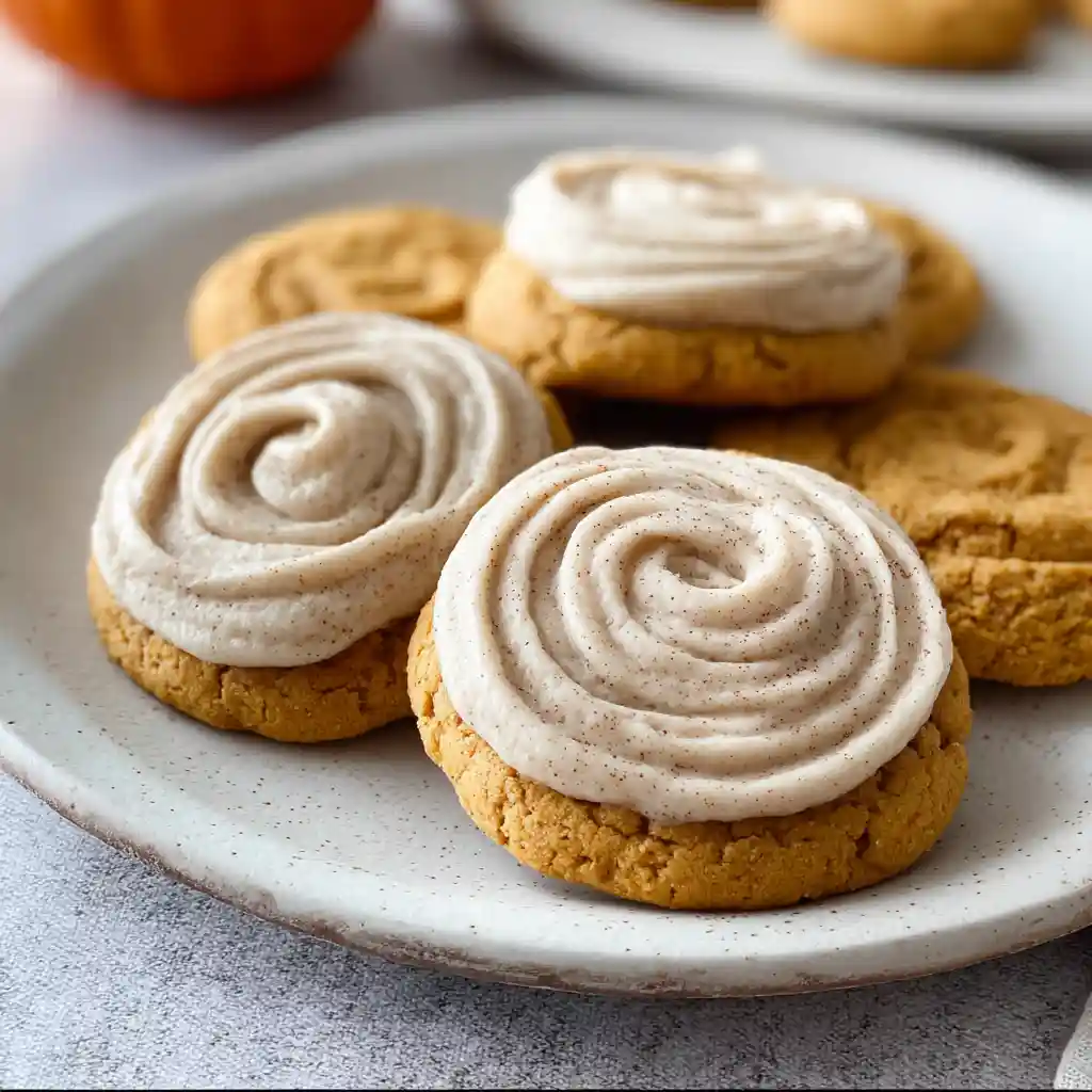 Amazing Soft Pumpkin Cookies with Cinnamon Frosting 2 Pumpkin Cookies With Cinnamon Frosting