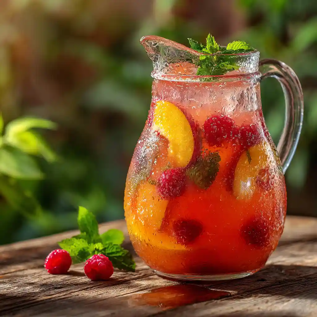 Easy & Refreshing Raspberry Peach Lemonade Recipe 2 Raspberry Peach Lemonade
