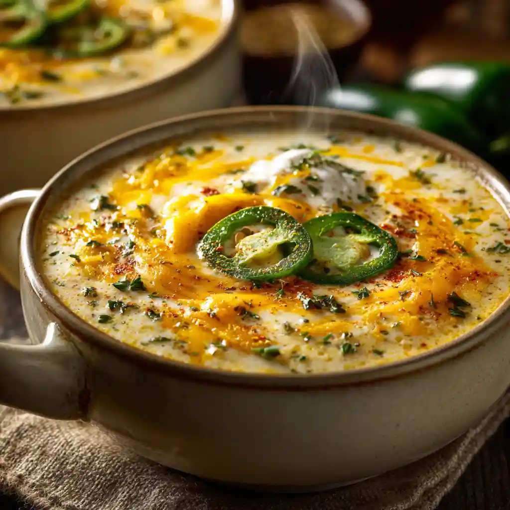 Spicy Jalapeño Popper Soup with Grilled Cheese Dippers 2 Spicy Jalapeño Popper Soup with Grilled Cheese Dippers