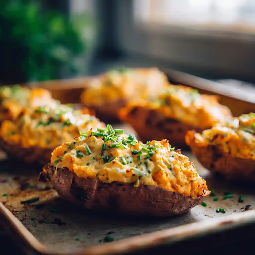 Healthy Twice Baked Sweet Potatoes (Easy, Creamy & Satisfying) 1 Twice Baked Sweet Potatoes