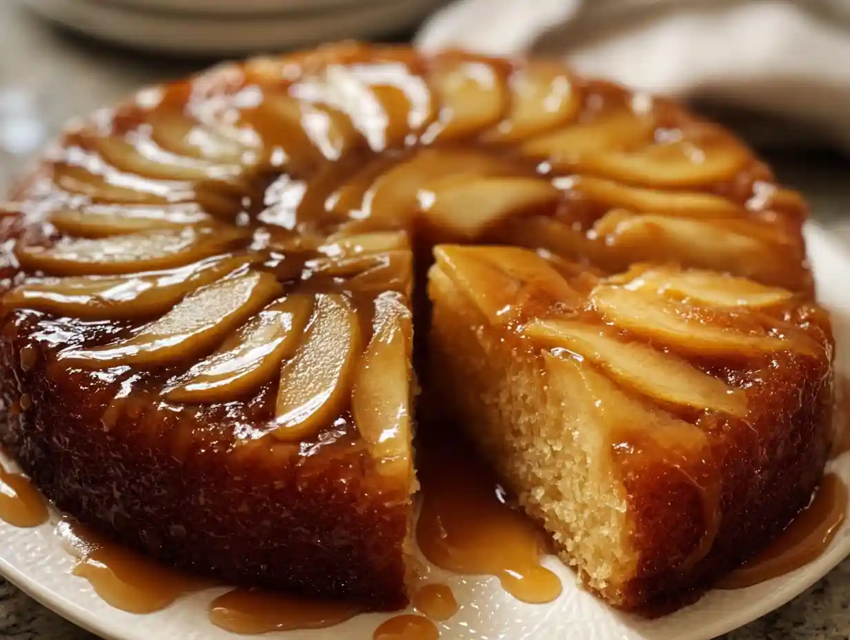 Caramel Apple Upside Down Cake