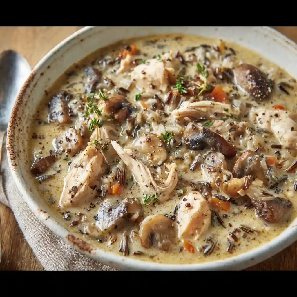 Wonderful Creamy Mushroom Chicken and Wild Rice Soup 1 Creamy Mushroom Chicken and Wild Rice Soup