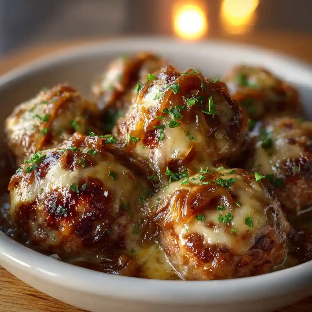 Simple Crockpot French Onion Meatballs Recipe 1 Crockpot French Onion Meatballs