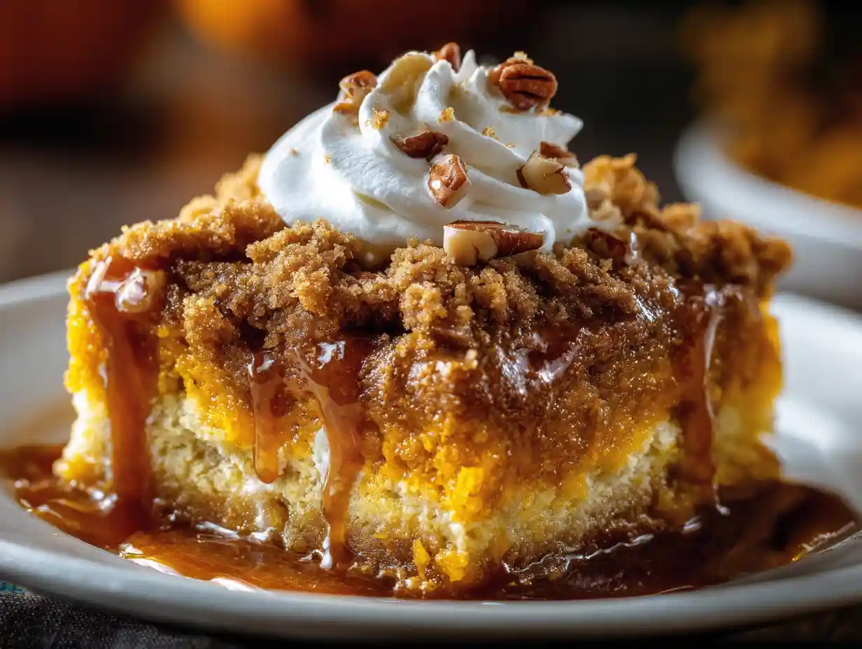 Pumpkin Dump Cake Recipe