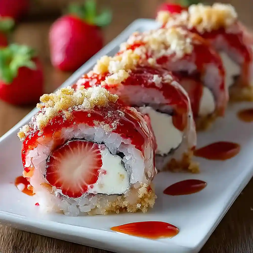 Sensational Strawberry Shortcake Sushi Rolls Recipe 1 Strawberry Shortcake Sushi Rolls