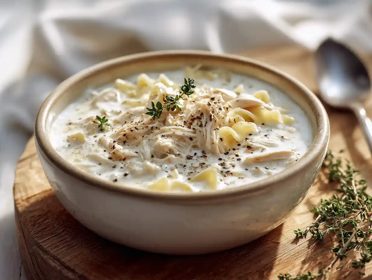 White Chicken Lasagna Soup