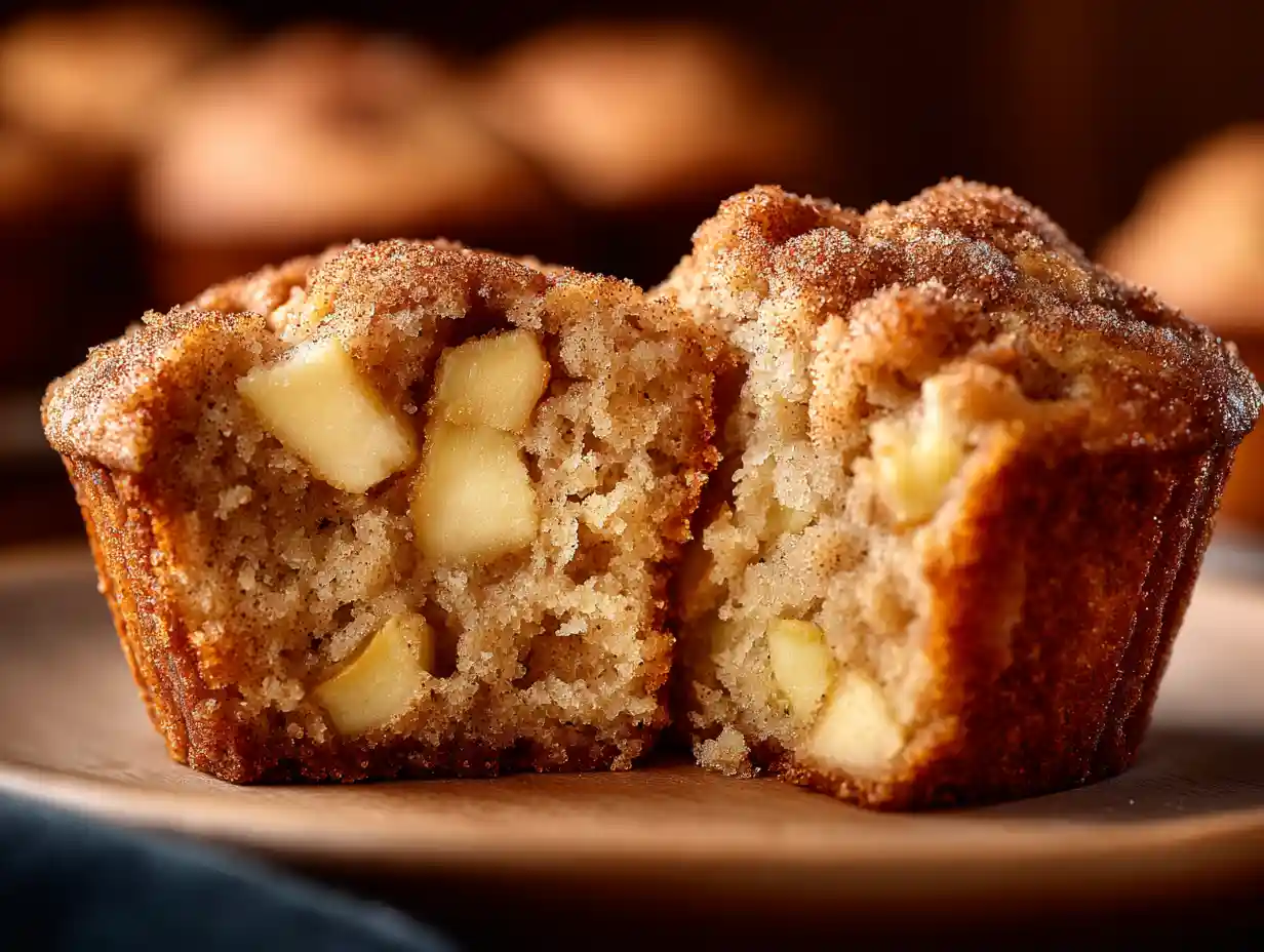 apple muffins with fresh apples