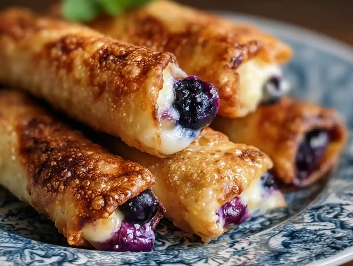 Blueberry Cream Cheese Egg Rolls