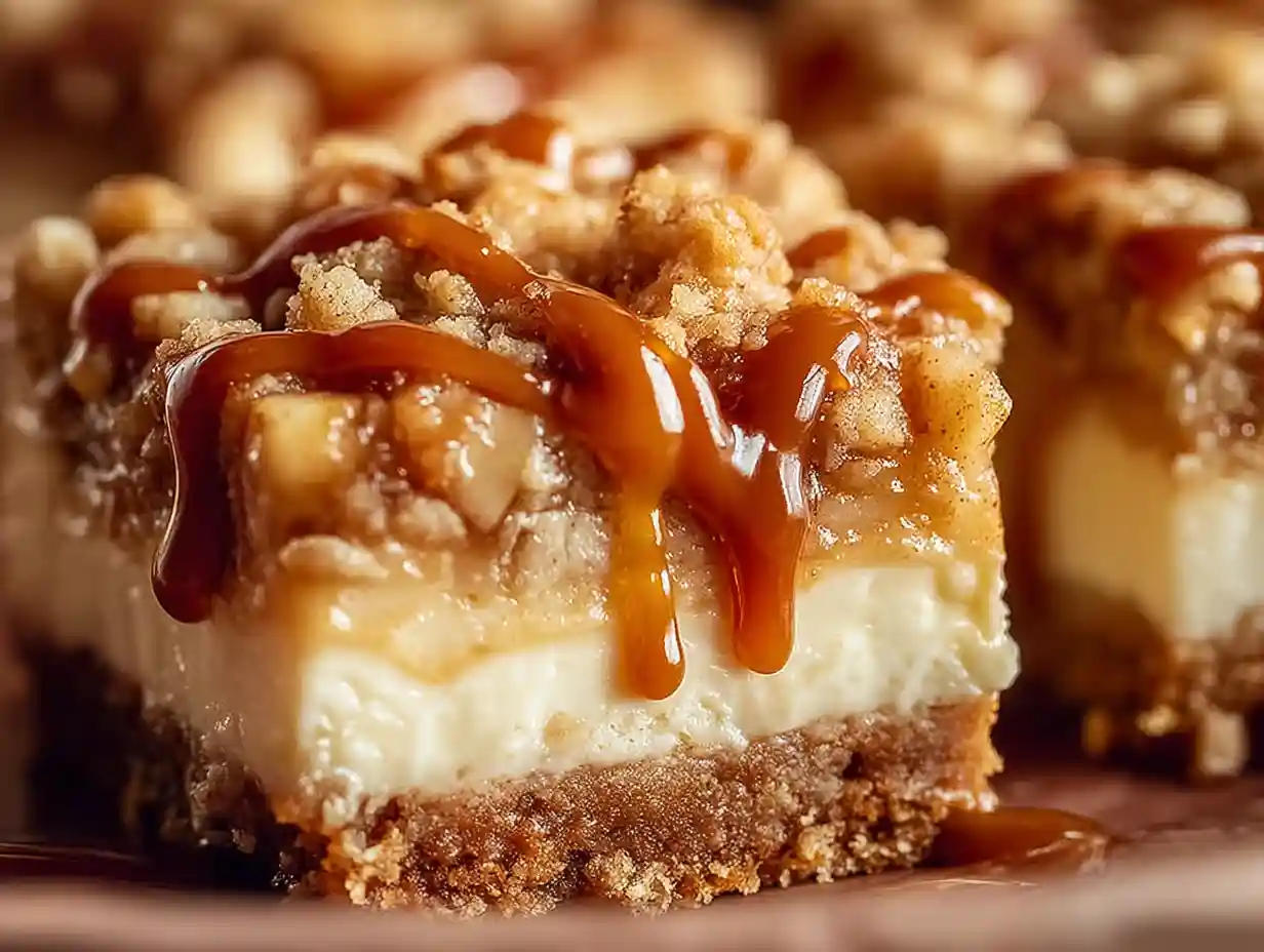 Caramel Apple Cheesecake Bars Recipe