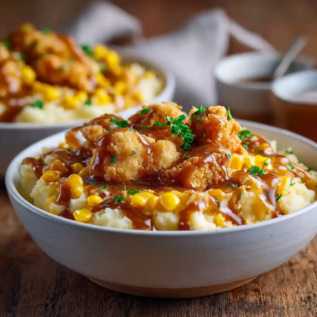 Chicken Mashed Potato Bowls