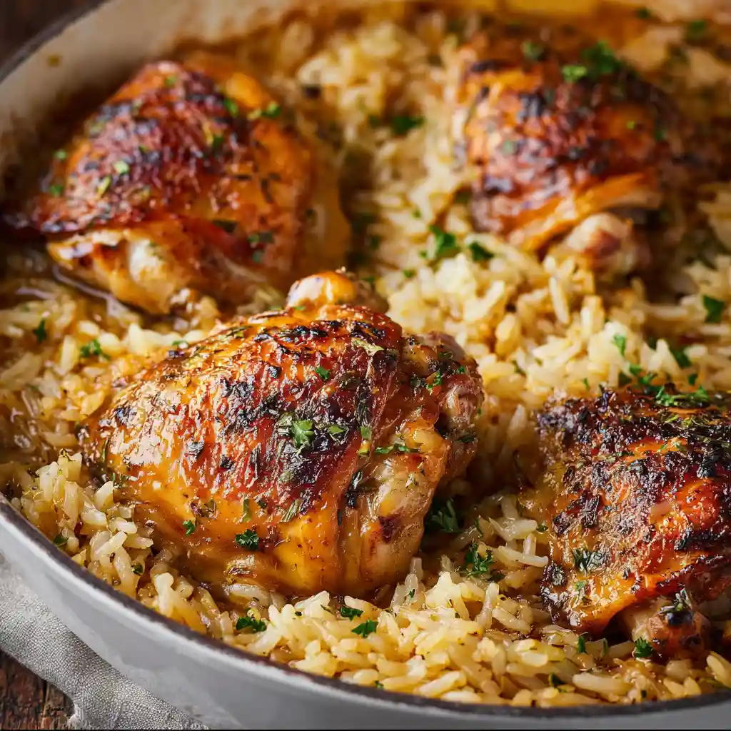 Chicken Thighs and Rice