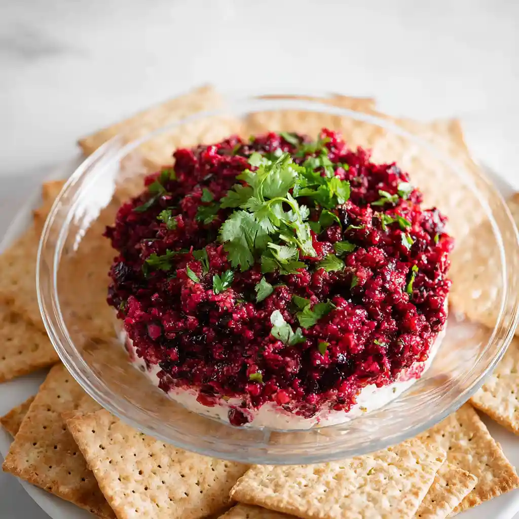 Spectacular Cranberry Salsa over Cream Cheese 1 Cranberry Salsa over Cream Cheese