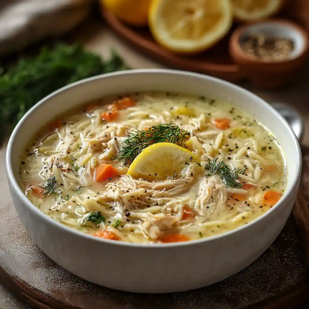 Amazing Greek Lemon Chicken Soup (Avgolemono) 1 Greek Lemon Chicken Soup