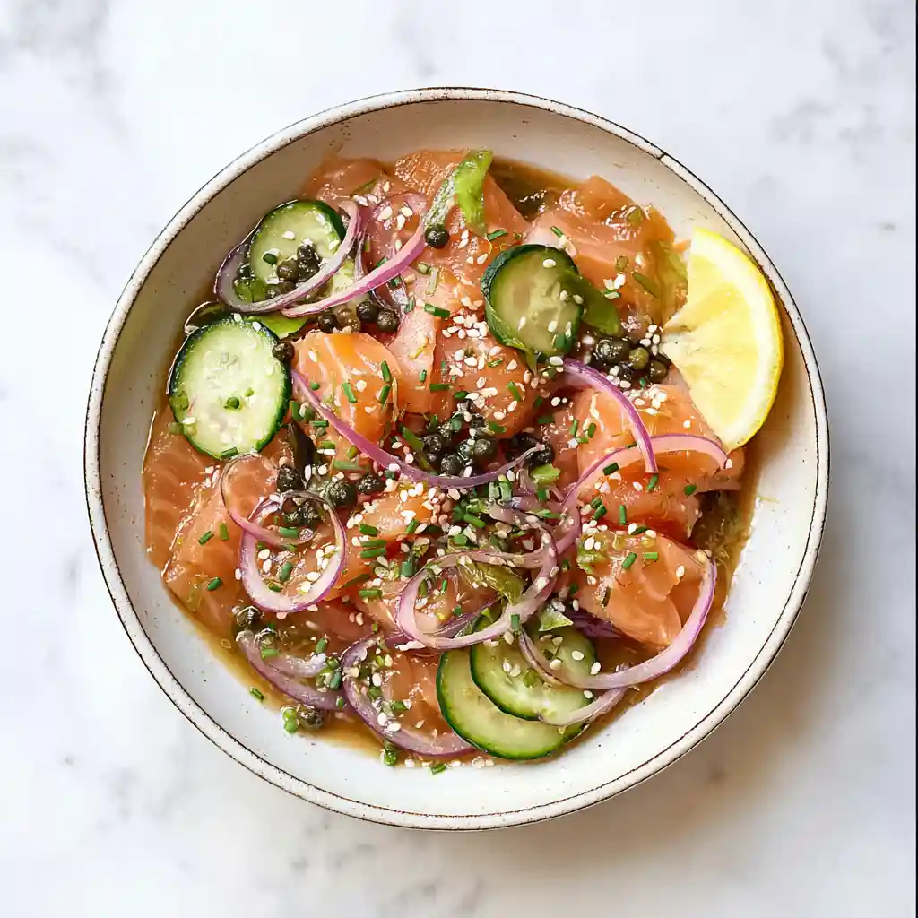 Miso Soy Salmon Sashimi Bowl