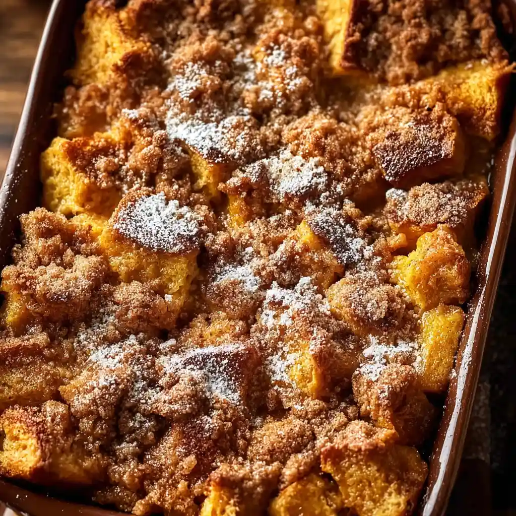 Pumpkin Spice French Toast Casserole 