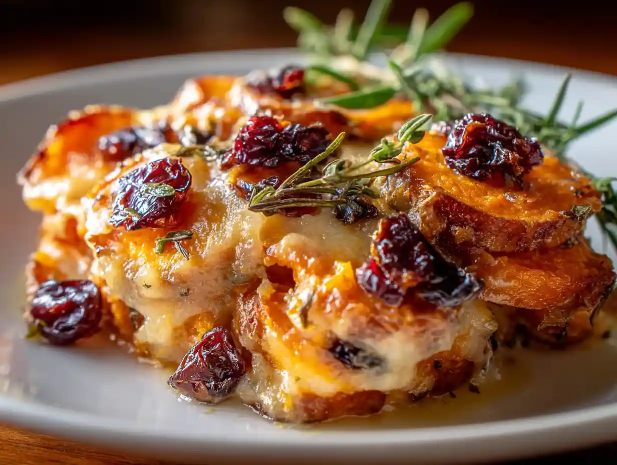 Home 13 Sensational Sweet Potato and Cranberry Gratin Recipe